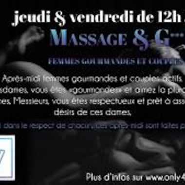 Après-midi gang bang + massages Érotiques le Jeudi 06 Novembre 25 - 2256