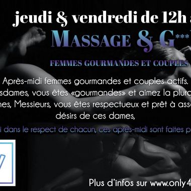 Apres-midi gang bang & massages Érotiques le Jeudi 20 Novembre 25 - 2340